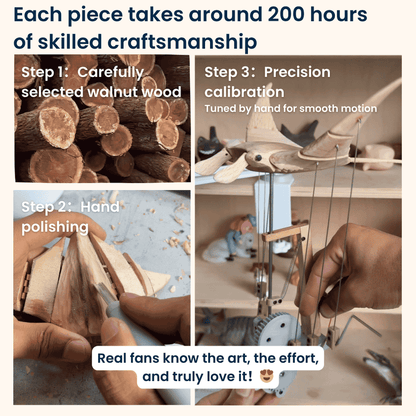 Handgemaakte houten manta-rog automaat