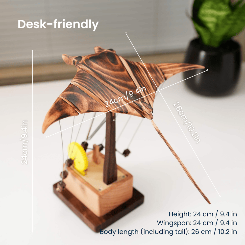 Handgemaakte houten manta-rog automaat